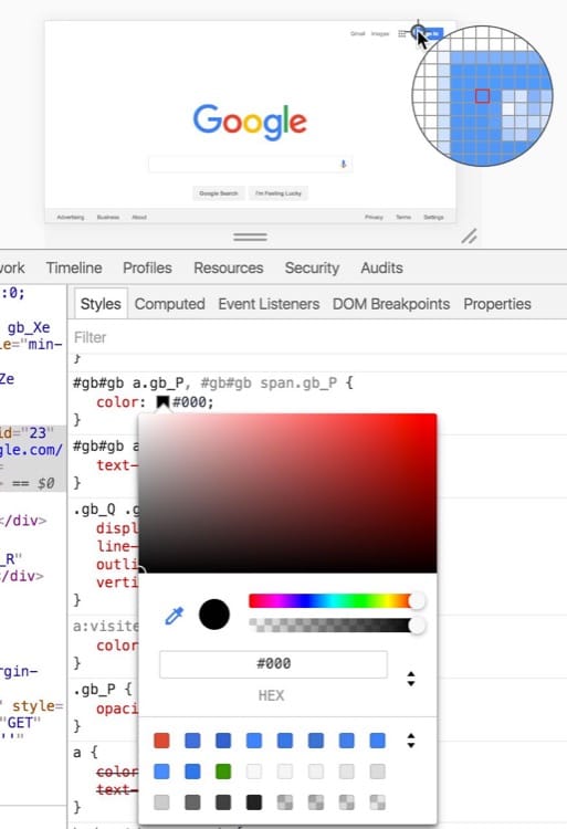 eyedropper sedang bekerja