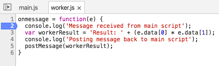Breakpoint skrip worker