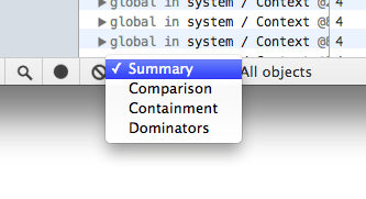 Switch views selector