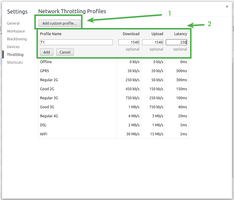 Setelan Pembatasan, Menambahkan Pembatasan Khusus