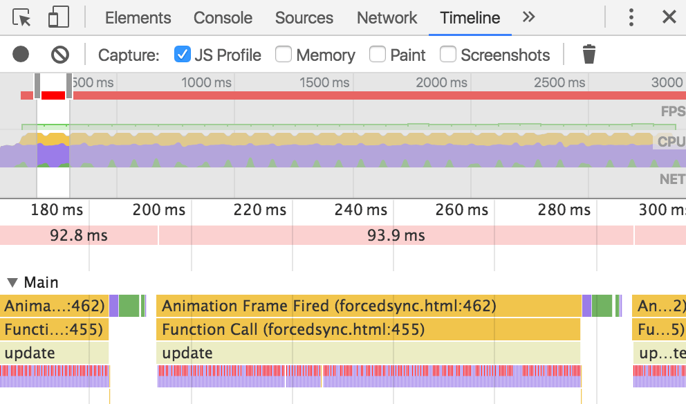 Grabación en Timeline ampliada