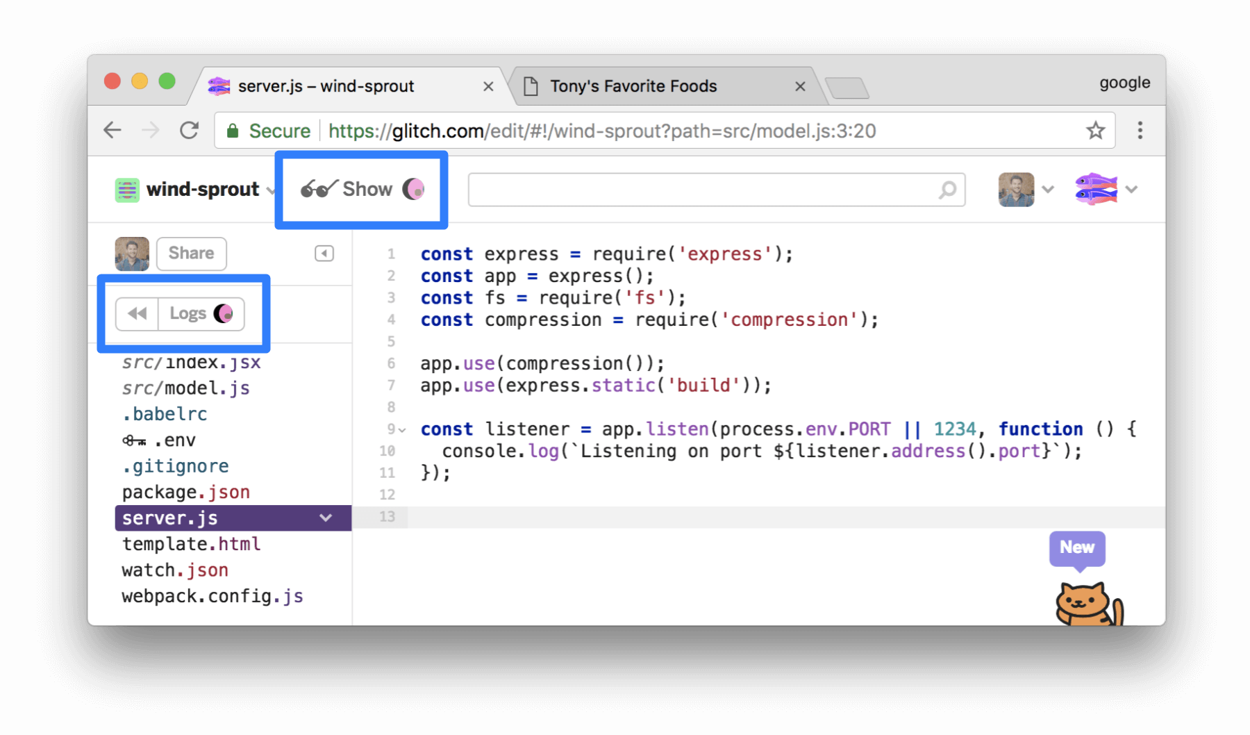 The animation that indicates that the site is getting built.