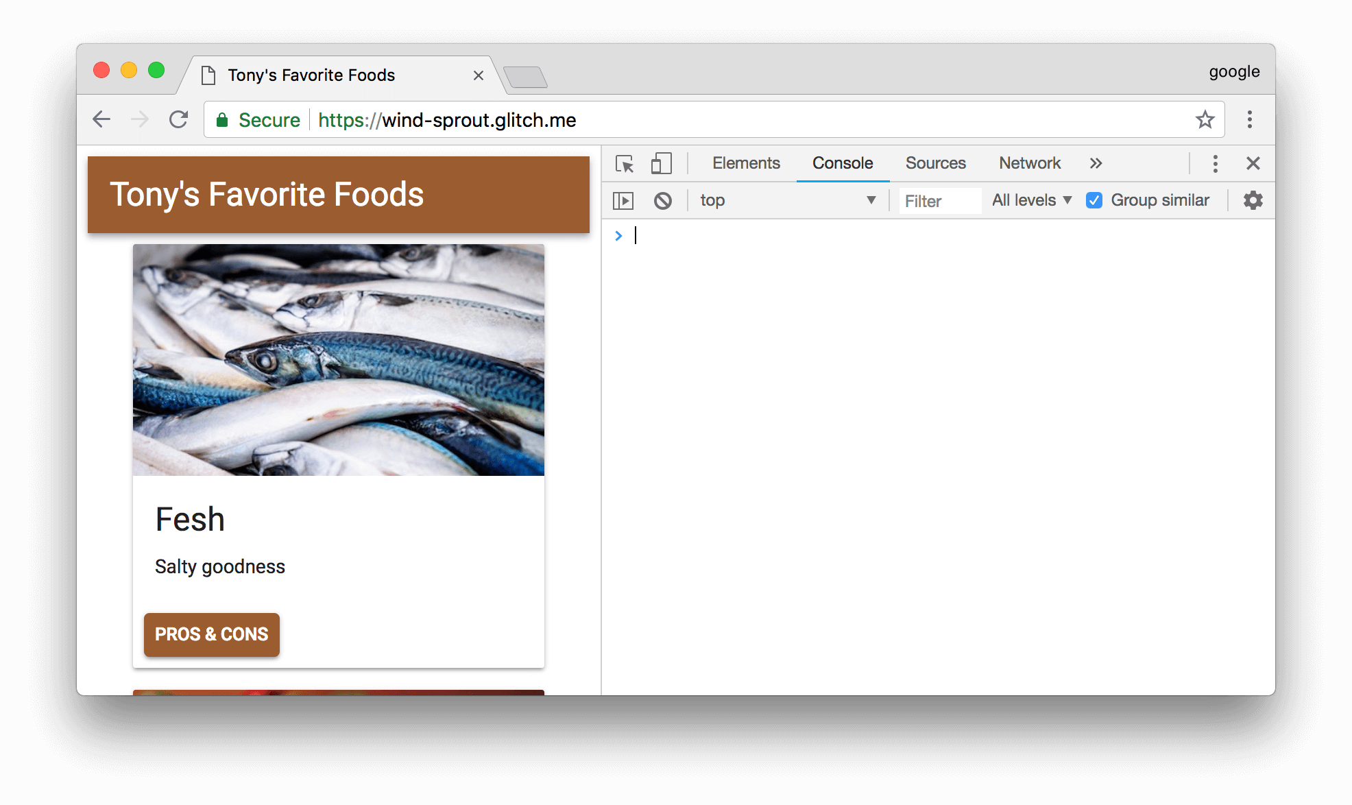 DevTools and the demo.